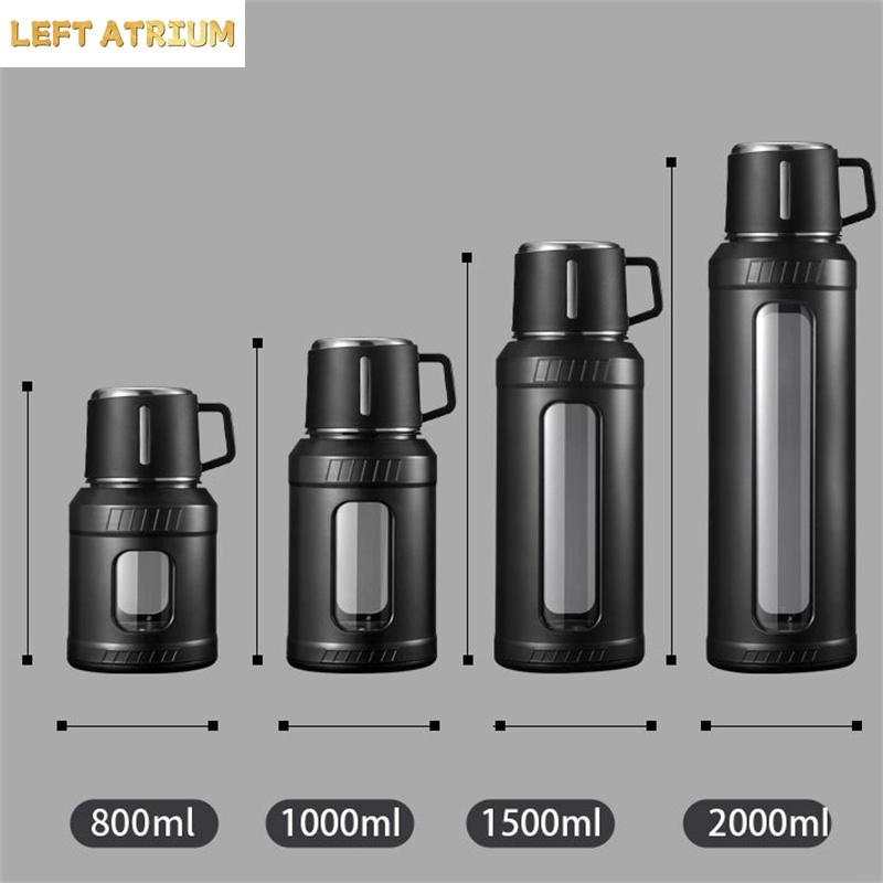 Large Capacity 2L Glass Water  - đánh giá và giá Outdoor Sport Glass Water Bottle