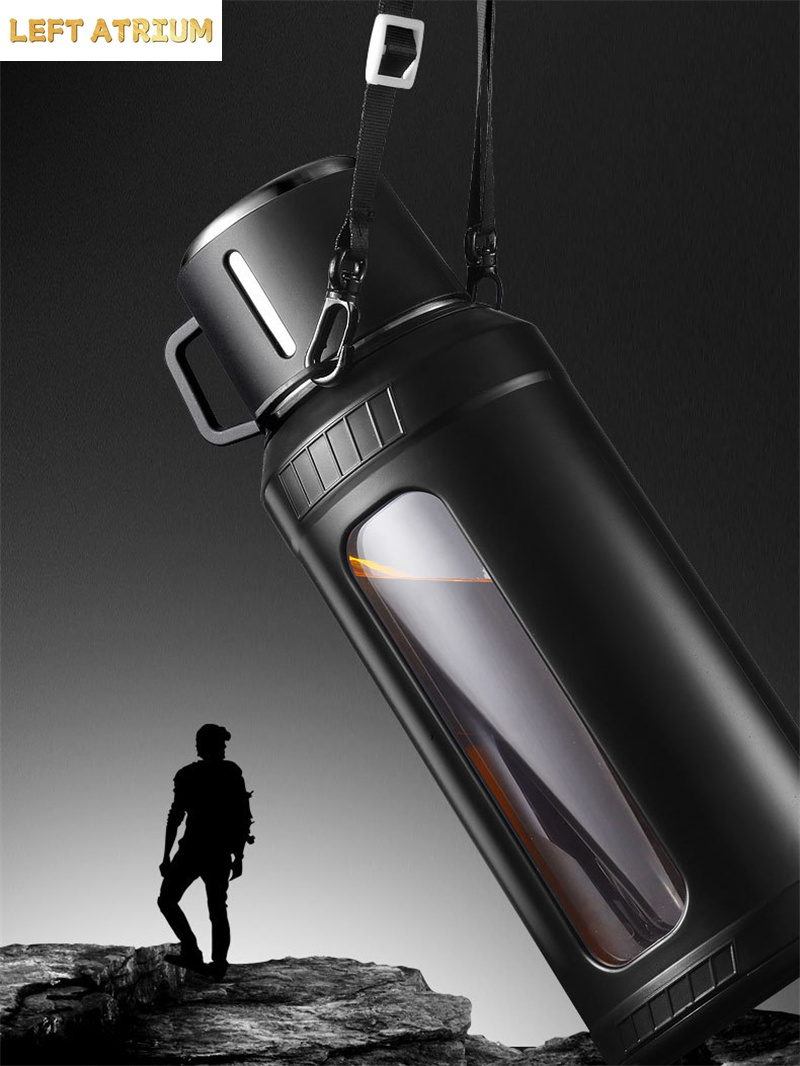 Large Capacity 2L Glass Water  - đánh giá và giá Outdoor Sport Glass Water Bottle